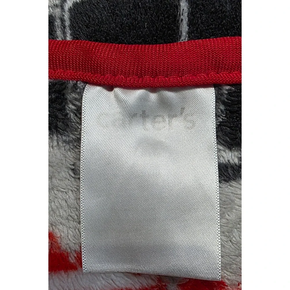 Carters Fire Truck Plush Fleece Baby Blanket Grey Red Black 30x44 Nursery